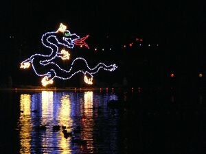 Drachen aus Lichtern