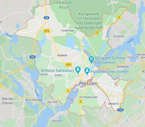 Landkarte Potsdam
