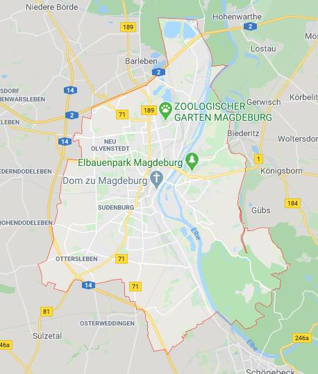 Landkarte Magdeburg